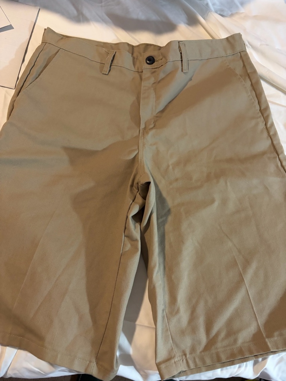 Dickies Tan Flat-Front Men's Work Shorts size 34 excellent used condition